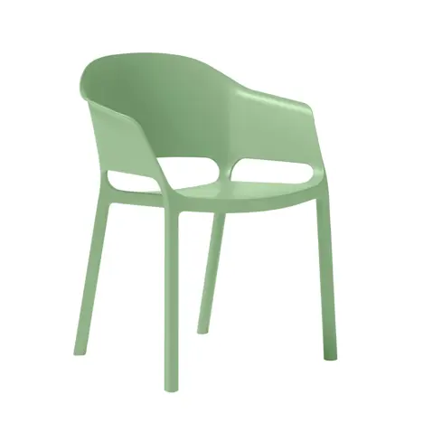 Contra One Piece Polypropylene Armchair - Green